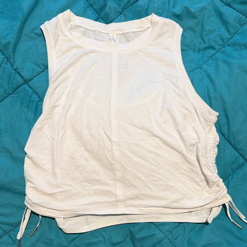 Lululemon White Sleeveless Workout Women's Top